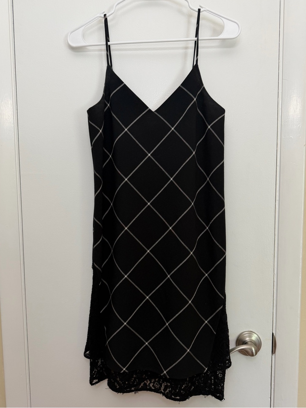 Black Mini Dress with Lace Bottom